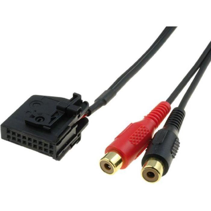 Cable Autoradio Adaptateur RCA - Seat Altea/ Leon/ Toledo/ Skoda Octavia/ VW Caddy/ Golf/ Passat/ Sharan/ Touareg/ Touran/ T5
