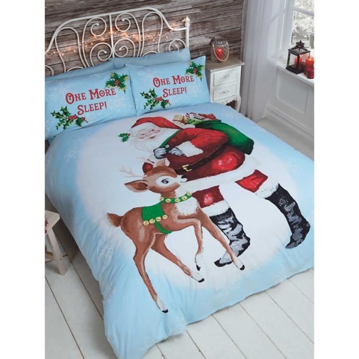 Un sommeil plus Double Noël couette housse et taie d’oreiller Set