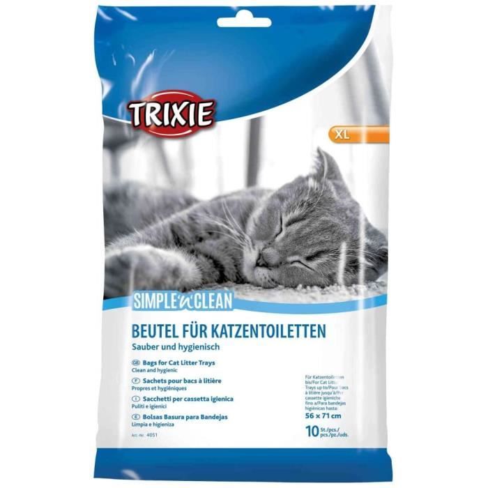 TRIXIE Pack de 10 Sacs pour Bac de Litière pour Chat 56 x 71 cm Taille XL