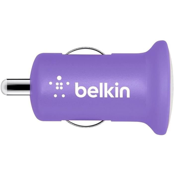 BELKIN Micro chargeur allume-cigare 5V, 1A - Violet