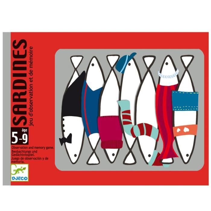 Jeu de cartes enfant Djeco Sardines