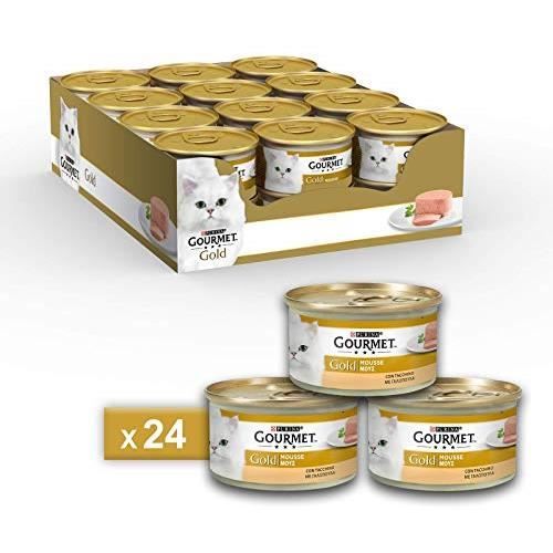 Gourmet Gold Mousse pour Le Chat, avec Dinde 85 g – Lot de 24 pièces 12130939
