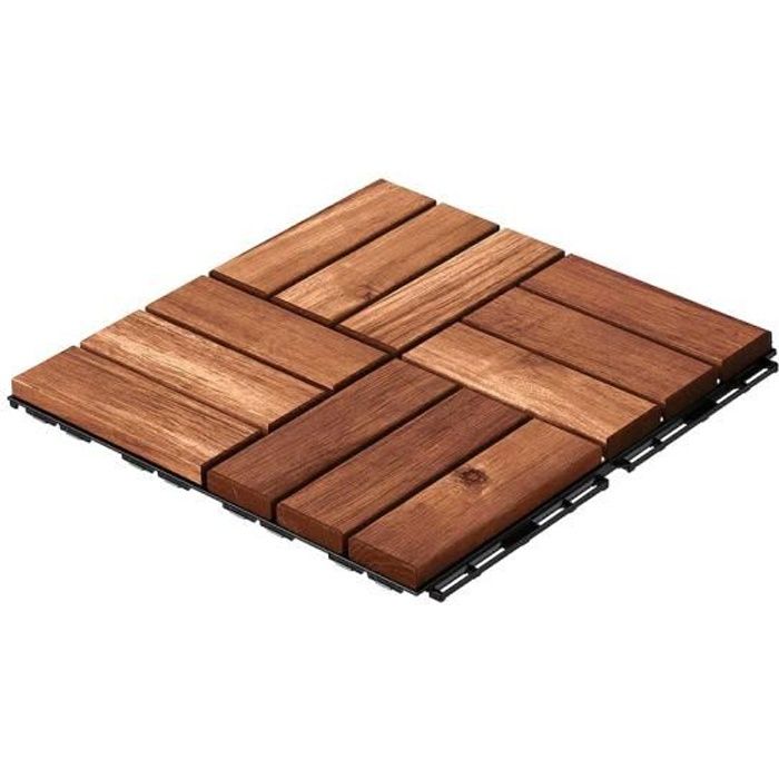 Dalle de Terrasse Clipsable en Bois 31 X 31 cm Hobby Tech