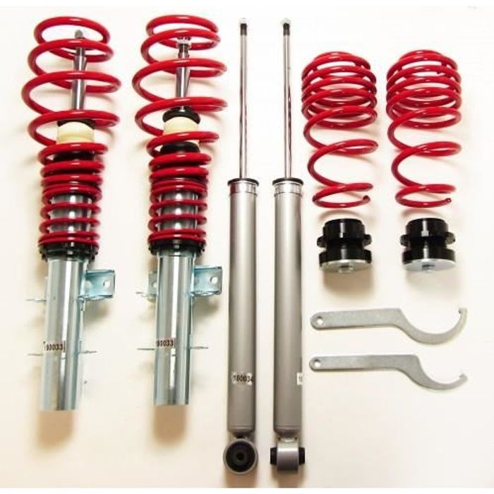 JOM Redline combinés filetés kit de suspension VW Polo 9N- 9N2- 9N3- Fox 5Z 1.2- 1.4- 1.6- 1.8T & 1.4 TDi- 1.9SDi- 1.9TDi, 4.02-09