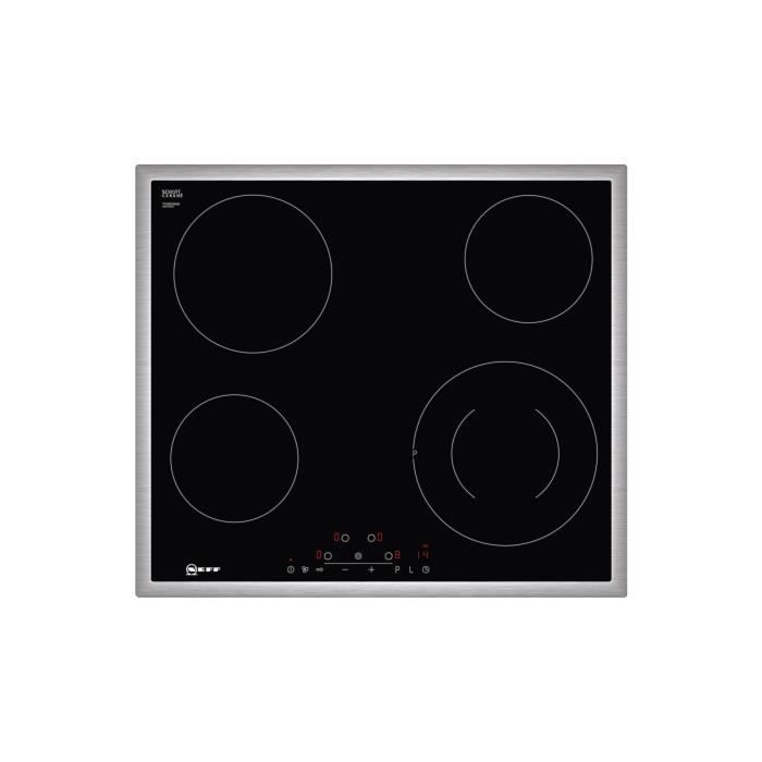Neff T16BD56N, Intégré, Céramique, Verre-céramique, Noir, Acier inoxydable, 1200 W, Rond