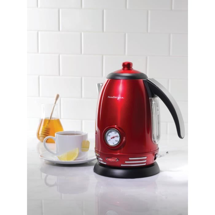 SIMEO FD400-BOUILLOIRE RETRO-1,7L-2200W-Sans Bisphénol A-Chauffage rapide-Sans fil-Filtre anti dépôt