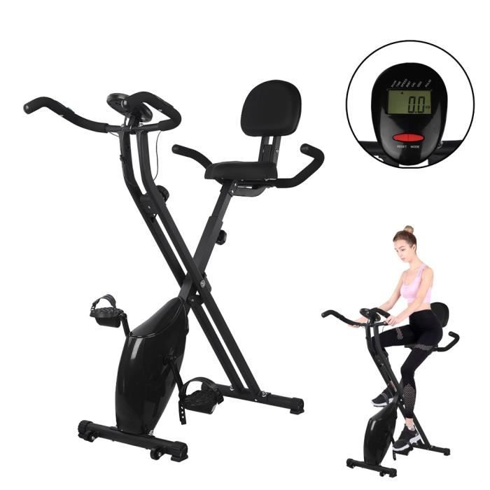 SINBIDE® Velo d'appartement Interieur Entrainement fitness 8 Résistance réglable, avec Écran LCD, Capacité 100kg NOIR