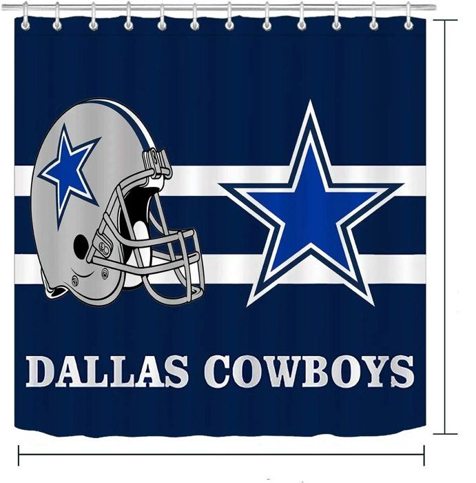 Rideau de douche en tissu imperméable,football américain,cowboys,Texas