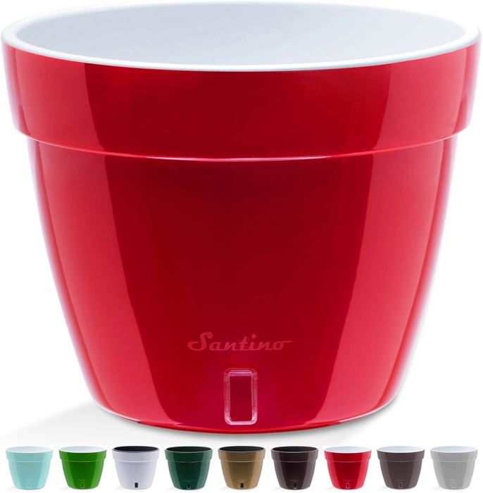 Pot à Arrosage Automatique Santino ASTI - 30cm - Indicateur D'eau - 12L