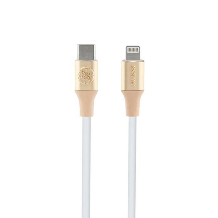 Guess Ebossed Logo Câble USB C vers Lightning certifié MFi 1 5m or