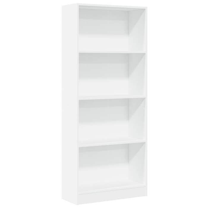 Bibliothèque - mango - Meuble de rangement - Blanc - 60x24x143 cm - bois dingénierie M596