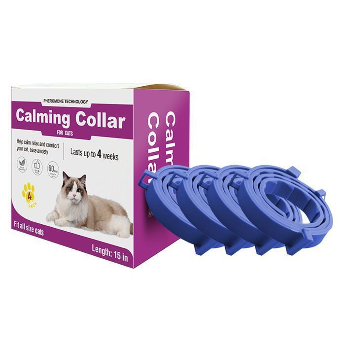 Meilleurs prix pour Lot de 4 colliers anti-insectes-colliers apaisants-colliers réglables pour chats et chiens-Bleu-38cm