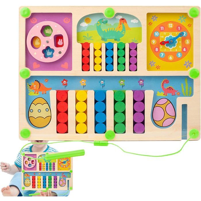 Jeux Enfant 3 Ans HAOYULUO Jeu Magnétique Labyrinthe, Apprendre Les Couleurs Et Les Chiffres