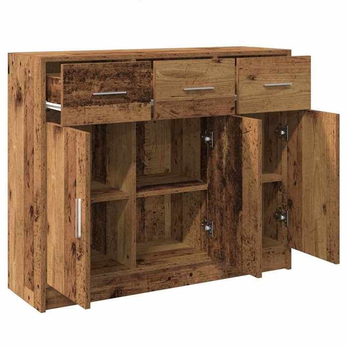 Promotion mai * Buffet bahut - Armoire de rangement - vieux bois 91x28x75 cm EU4121855894