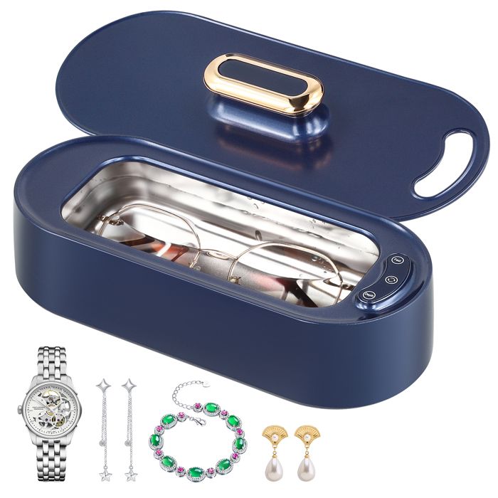 Nettoyeur à Ultrasons 400ML - 45000Hz - Pour Bijoux, Lunettes, Montres - 2 Modes - Alimentation USB