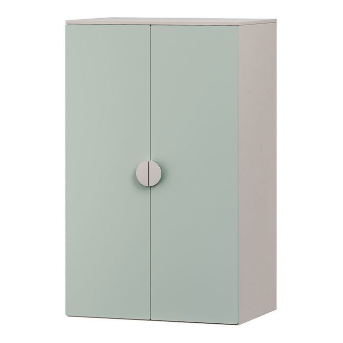 Armoire pour enfants Sandnes 123 x 60 x 40 cm blanc vert menthe