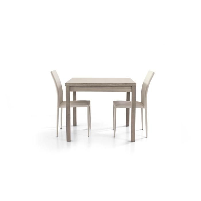 Mesa cuadrada 90x90 extensible a 180 cm apertura como un libro en acabado Roble Gris Mesa cuadrada 90x90 extensible a 180 cm apertura como un libro en acabado Roble Gris