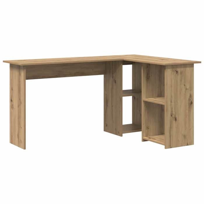 ROUMEI®Table Informatique pour étudiants - Bureau chêne artisanal 142x102x73cm Bois dingénierie - 1 personne qdk91507
