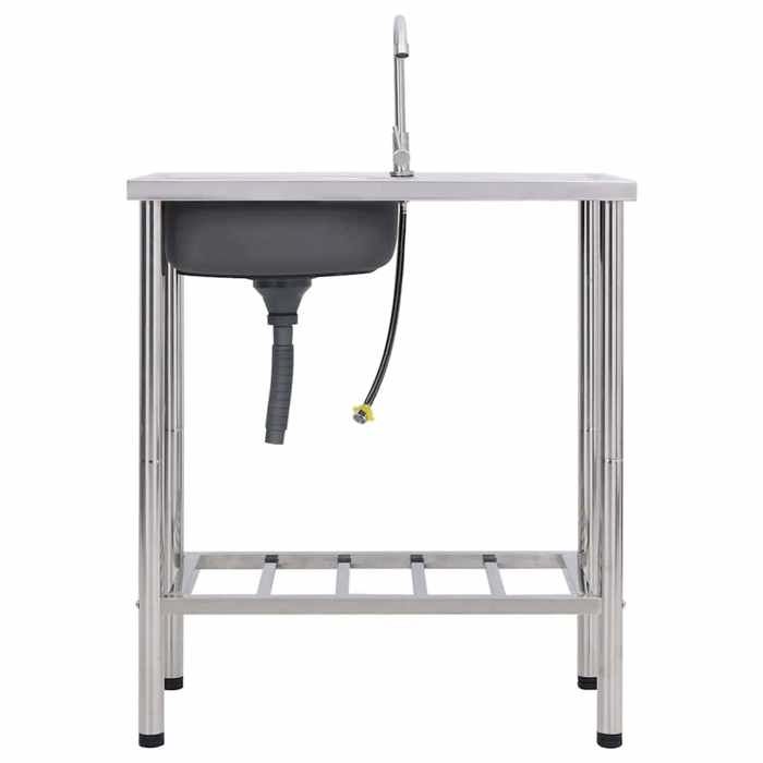 Évier Rond Camping-Car Inox 304 34 Cm Avec Robinet Pliable – Kit Complet Lavabo Yacht Caravane, Couvercle Verre Trempé, Ultra Compact