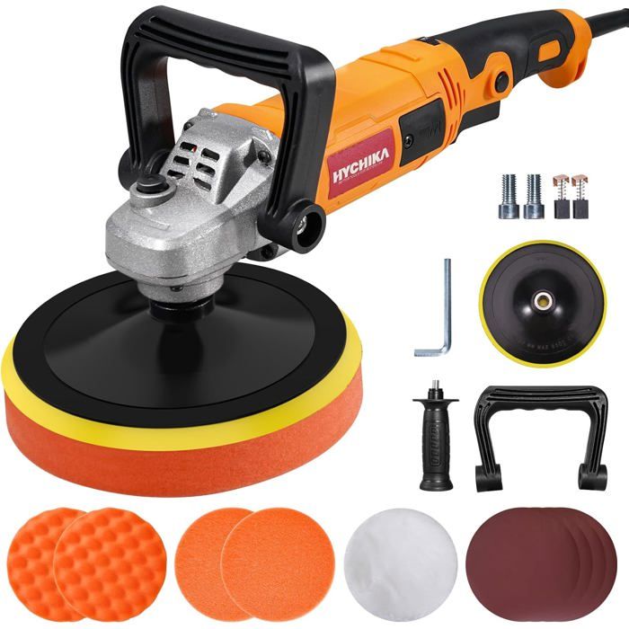 Polisseuse Voiture HYCHIKA 1580W Rotative 6 Vitesses Moteur Cuivre
