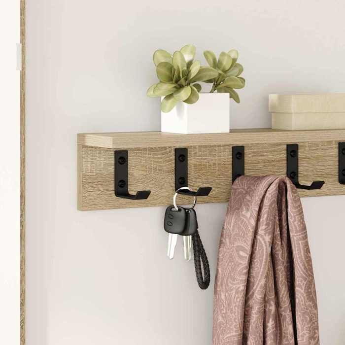 Armoire Flottante pour chambre Cuisine Beige - LEMON® Porte-manteau mural - Chêne sonoma - 60x105x105cm 539 - Soldes