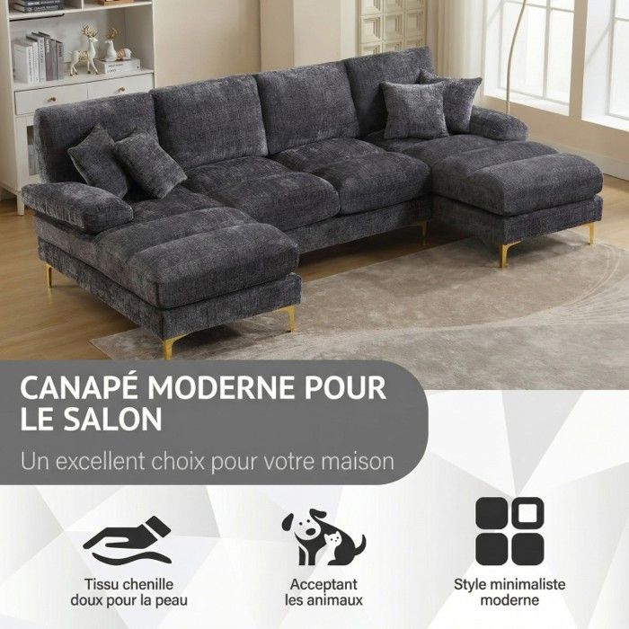 Canapé dangle panoramique - LANGTU - Canapé Panoramique en U