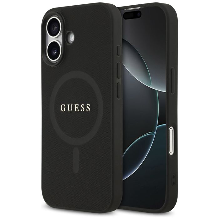 Coque Guess Saffiano Classic Logo MagSafe pour iPhone 17