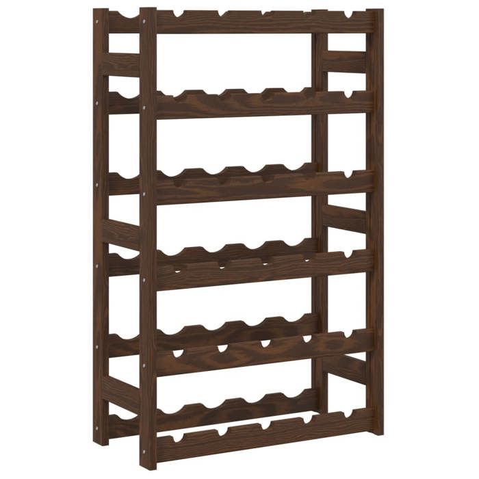 Seasonal SaleCasier à bouteilles 1 PC SWEETY - PORTE-BOUTEILLE - stable - pour 30 bouteilles marron bois pin solide288084