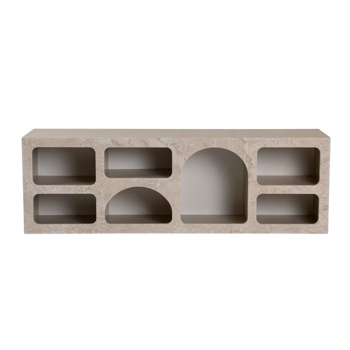 Buffet en bois Ferlis - 160 x 40 x 51 cm - Travertin Buffet en bois Ferlis - 160 x 40 x 51 cm - Travertin