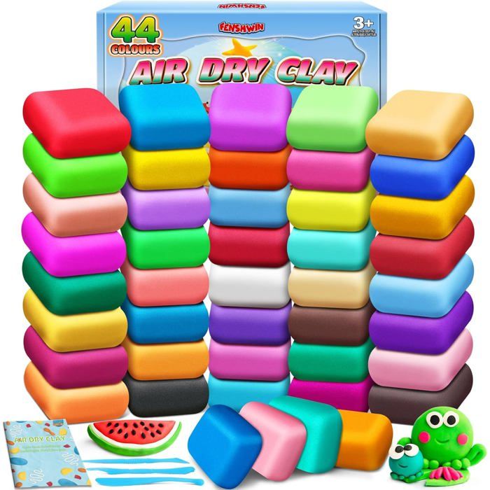Argile sèche à l'air 12 couleurs - Pâte À Modeler Magique Colorée Pour