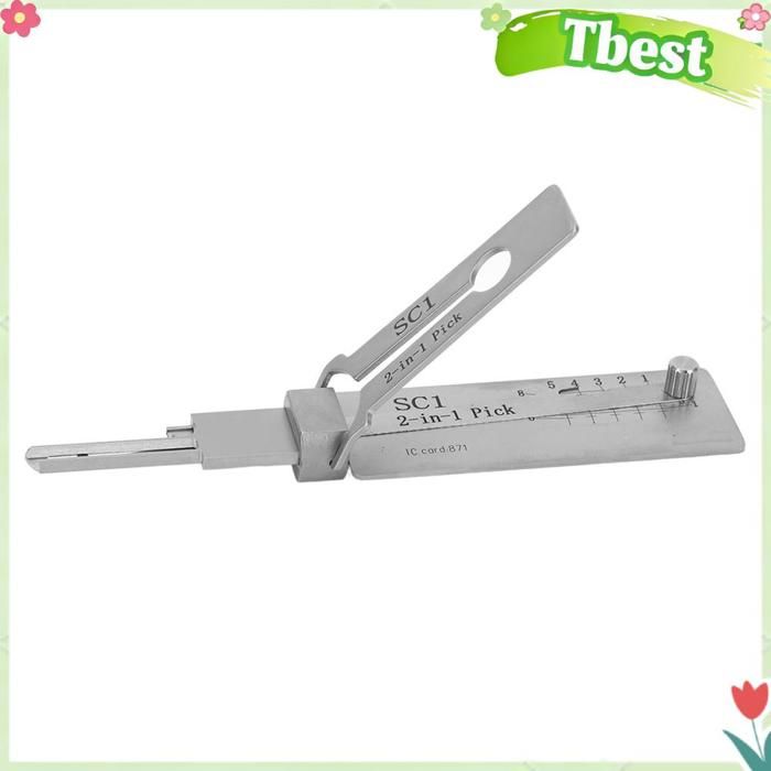 Tbest décodeur de clé manuelle Décodeur de clé 2 en 1 crochet de ramassage de clé en acier inoxydable matériel outillage outils