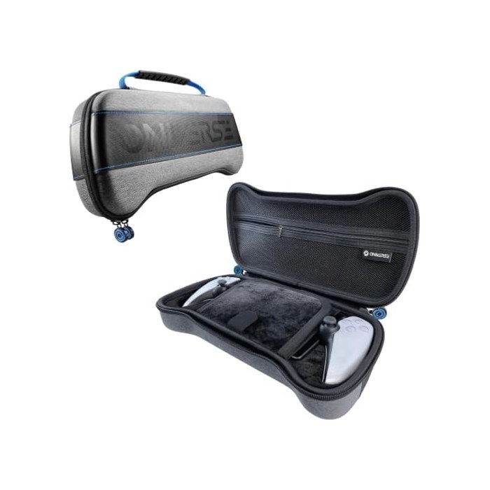 Oniverse Étui de protection pour PlayStation Portal PS Portal coques rigides gris zippé poignées de transport - vue 2