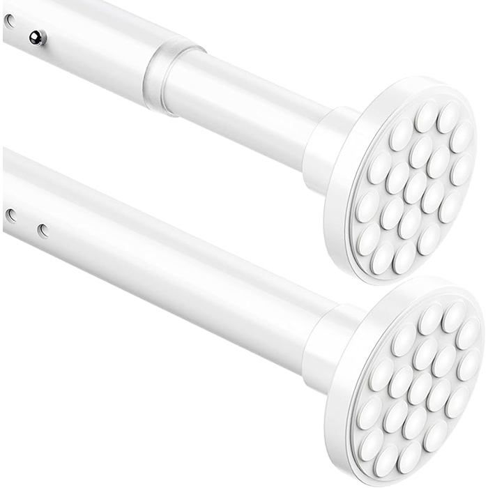 Tringle télescopique extensible sans perçage extra longue à pincer pour rideaux de salle de bain et 190 360CM( 32MM) Bnc BL TRINGLE