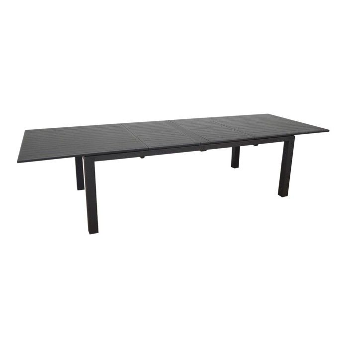 Table de jardin rectangulaire extensible Genes - graphite 220/270/320 cm Table de jardin rectangulaire extensible Genes - graphite 220/270/320 cm