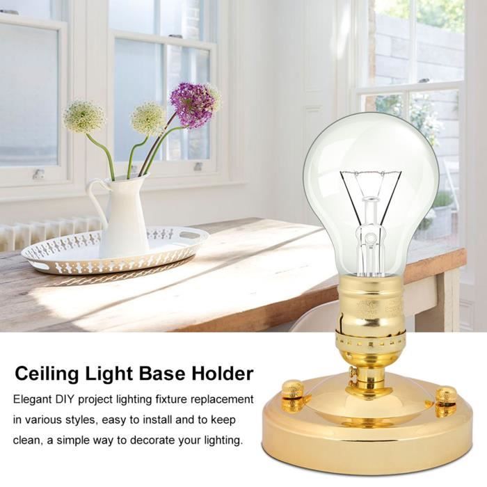Akozon Support De Base Lumière Murale E26 E27 Vintage Industriel Plafonnier Applique Ampoule Lampe C Maison Base Ampoule Lampe, How To Replace Single Light Bulb Fixture
