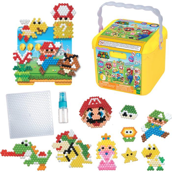 Kit de Loisirs Créatifs Aquabeads 31774 – Box Super Mario avec Perles à Eau