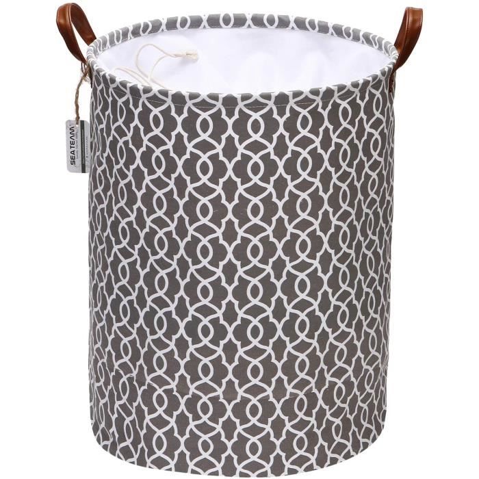 Panier à Linge Enfant Pliable 43L – Motif Petit Ours, Toile Imperméable Avec Poignées