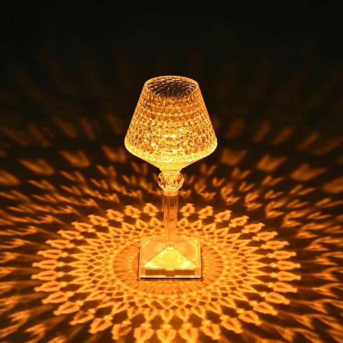 Lampe De Chevet Chambre Tactile, 3 Couleurs Lampe Chevet Tactile Cristal,  Lampe De Chevet Led Rechargeable[u401] - Cdiscount Maison