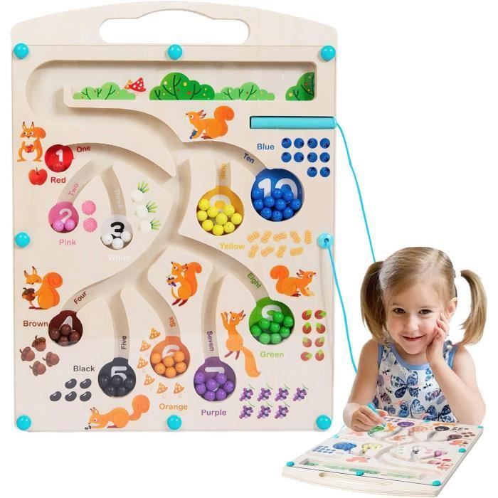 Jouet enfant bebe Montessori 1 2 3 ans-Puzzle bois Fille Garcon-Jeu  educatif de Construction-Peche a la ligne magnetique-motricité - Cdiscount  Jeux - Jouets