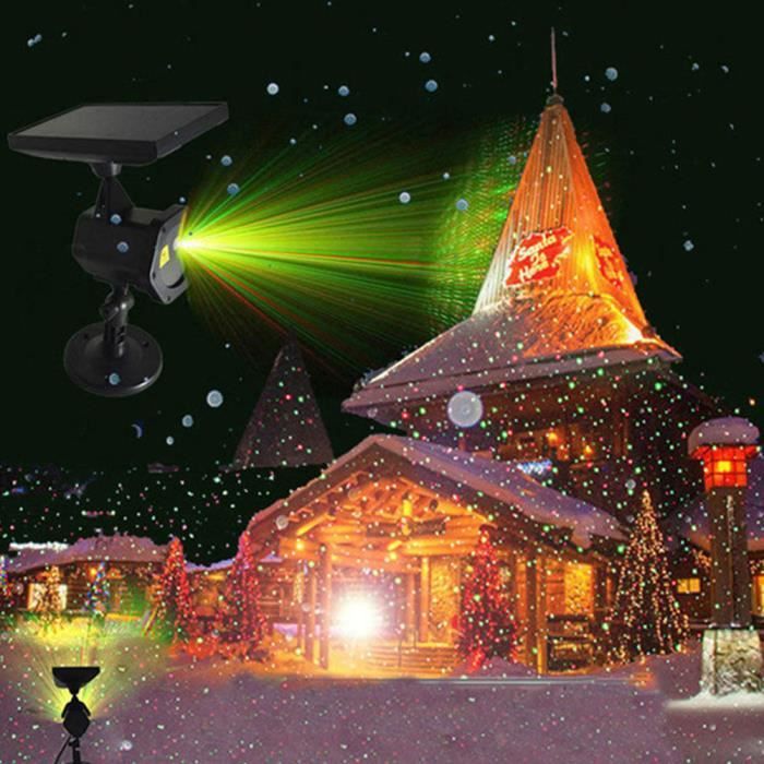 Projecteur laser de Noël Sky Star Stage Spotlight IP65 extérieur panneau solaire paysage jardin