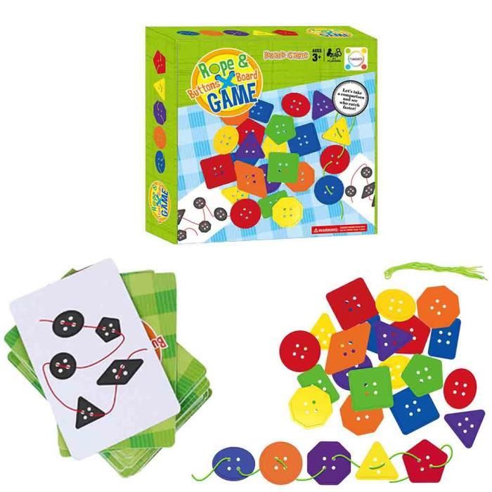 Jeu De Cordes Torsadées – Défis De Logique – Plateau 23 Cm – 10 Cordes – 20 Pions – Sac Rangement – Tout âge
