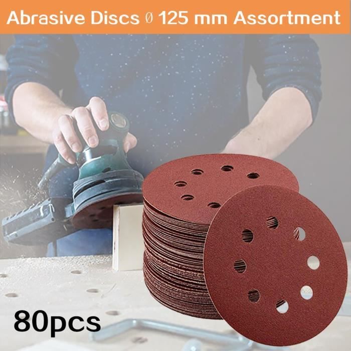 AMIGOB 100 PCS 125 mm Circulaire Disque de Pon/çage 180//240//320//400//600//800//1000//1200//1500//2000 Papier Id/éal pour Poncer//Polir//D/érouiller