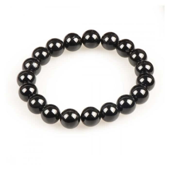 Bracelet - Lithothérapie - Onyx - Agate Noire - 10mm - Équilibre les énergies