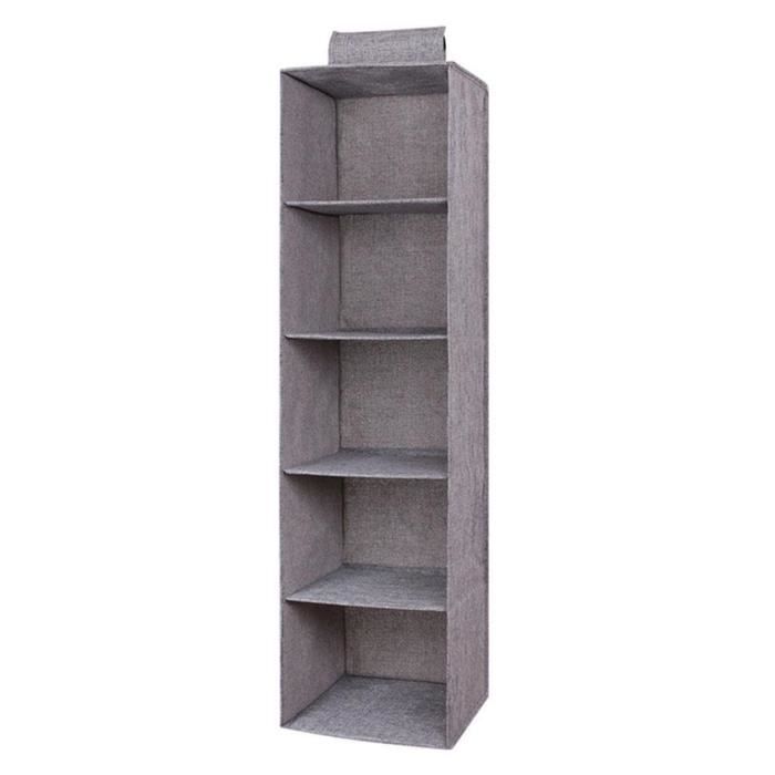 Étagères pour Armoires - 5Coushes - Gris - Étagère de Rangement Suspendue Pliable