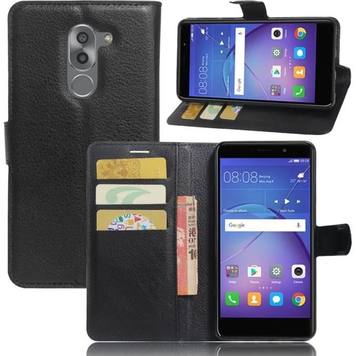 TOBFE50585 Bleu Marine Tosim Coque Huawei Honor 6X Cuir PU Etui Flip Case Housse Portefeuille avec Porte Carte Support et Fermeture Magn/étique pour Huawei Honor6X
