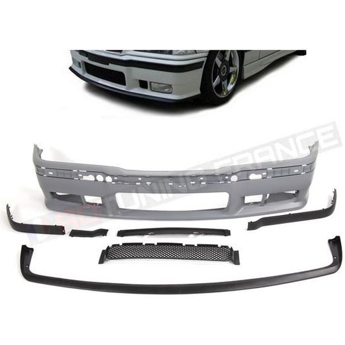 PARE CHOC PARECHOC AVANT M3 BMW SERIE 3 E36 EN ABS + GRILLE ABS + BANDEAUX DE PROTECTIONS