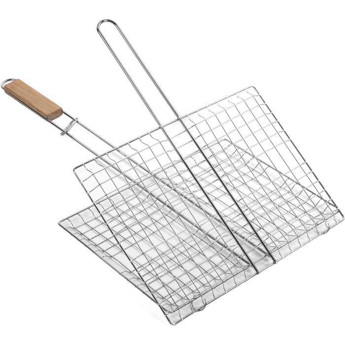 GRILLE DE GRILLE Barbecue En Acier Inoxydable Filaire Support De