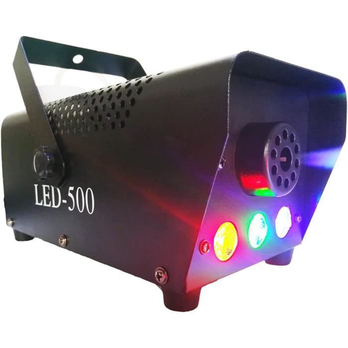 Machine à Fumée 500W Avec 18 LED RGB - Effets Lumineux Colorés Et Télécommande Pour Fêtes, Halloween Et Scène