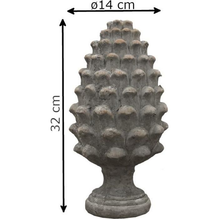 Pomme De Pin Epi De Faitage Obelisque Terre Cuite 32 Cm X O14 Cm 14298 Pomme Pin Cdiscount Jardin