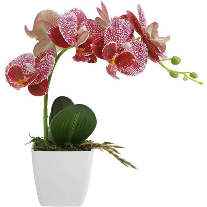 Orchidée Phalaenopsis artificielle en pot qualité décorateur